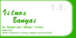 vilmos banyai business card